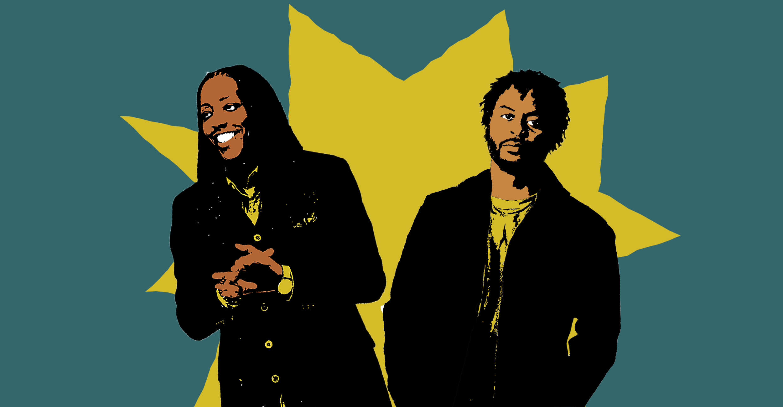 illustration of two people