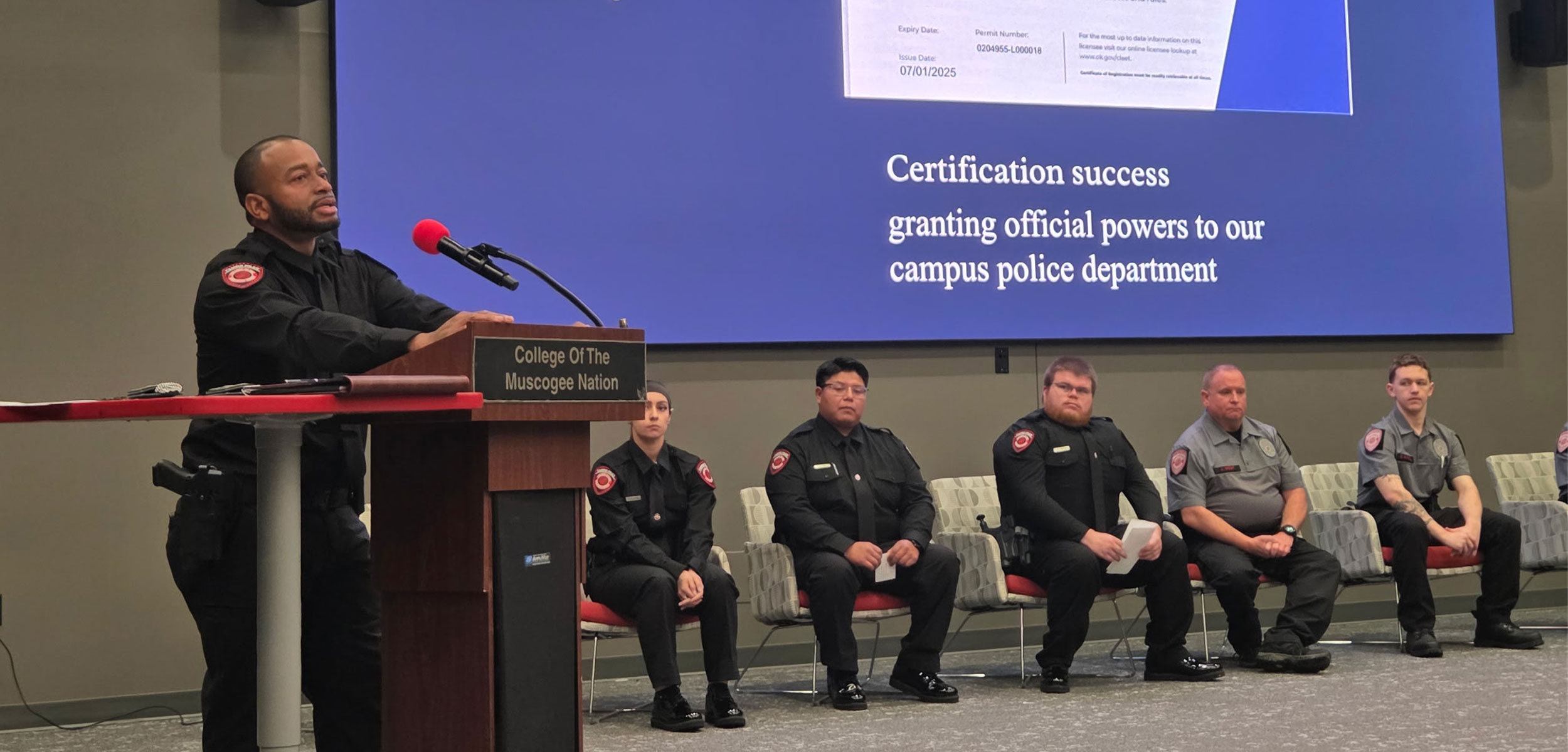 College of the Muscogee Nation launches first tribal college police department in Oklahoma