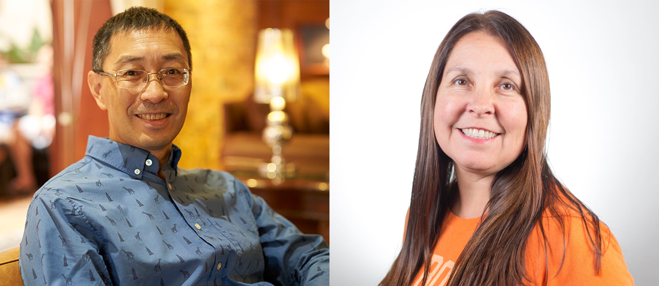 Left: Dr. Bin Liang. Right: Dr. Joanna Shadlow.