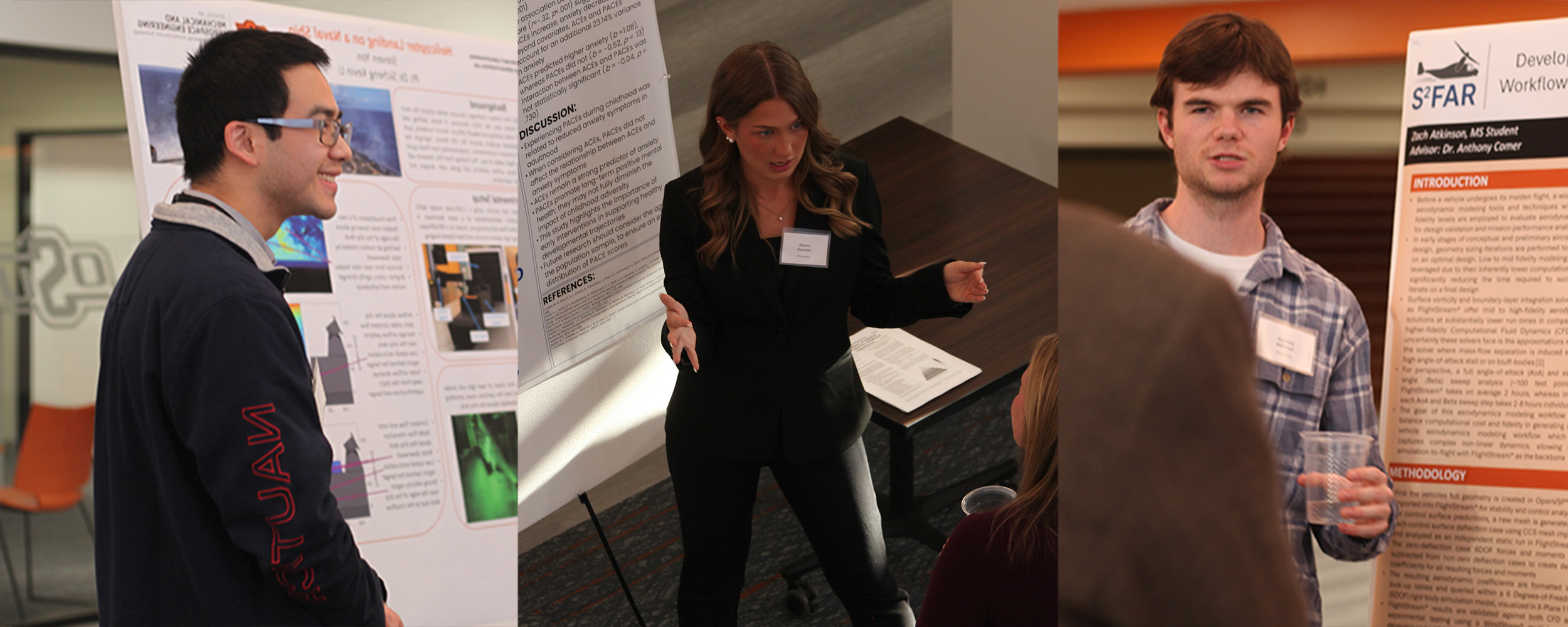 From left: Steven Yon, Kalynn Geranen, Zach Atkinson