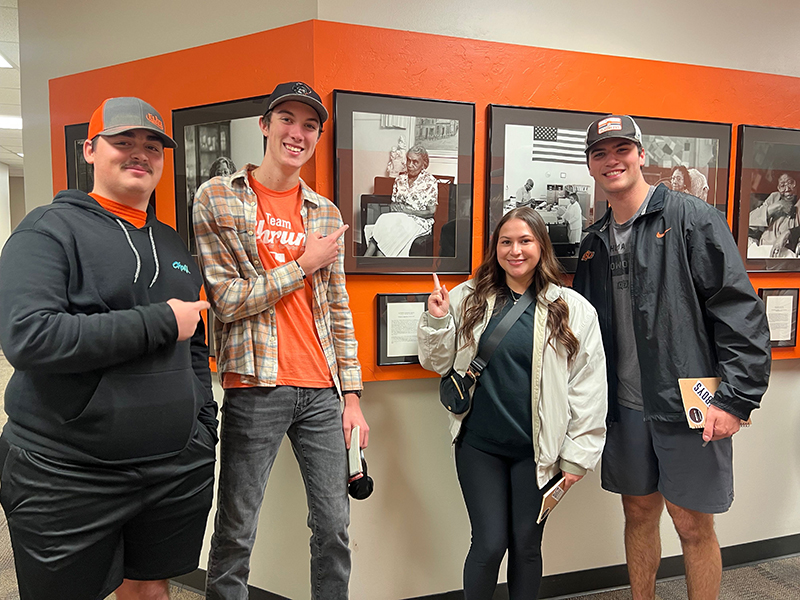 Students from left to right: Charles Brydon, Nathan Womack, Kierra Peters and Carter Wilson.