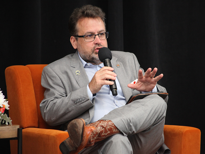 Dr. Jamey Jacob, speaking on an Advanced Air Mobility panel.