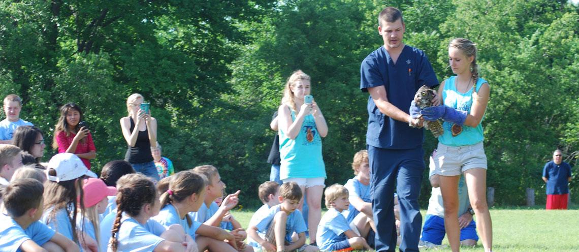 Owl Release at Nature Camp