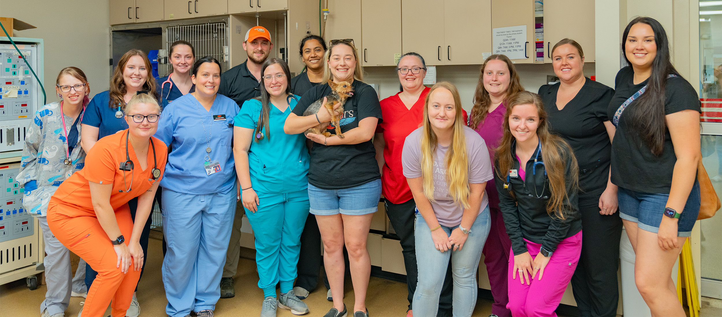 OSU Veterinary Medical Teaching Hospital nurses dog back to health