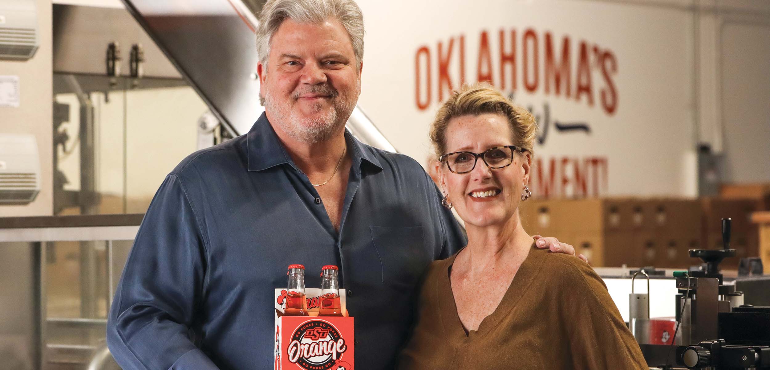 John (left) and Cynthia Occhipinti are the pioneering forces behind Oklahoma Soda Co. (Photo by Megan Newlon)