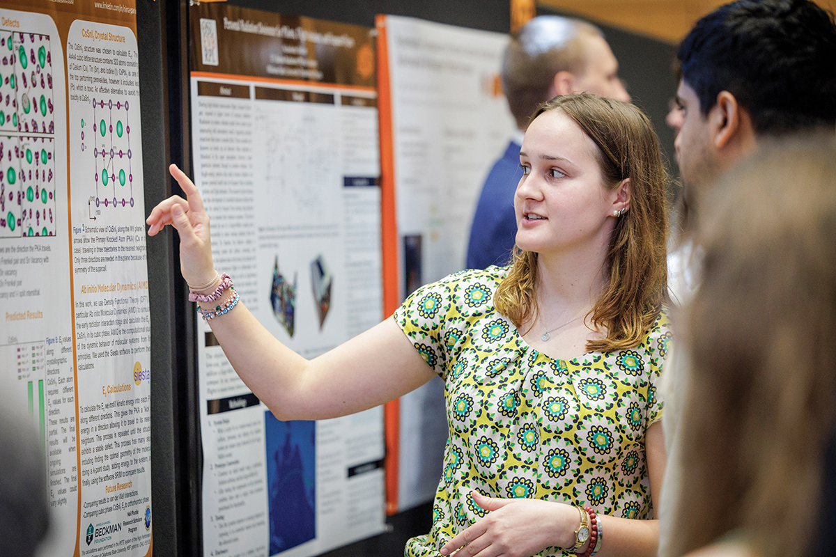 Students have the chance to present their work at the Undergraduate Research Symposium.