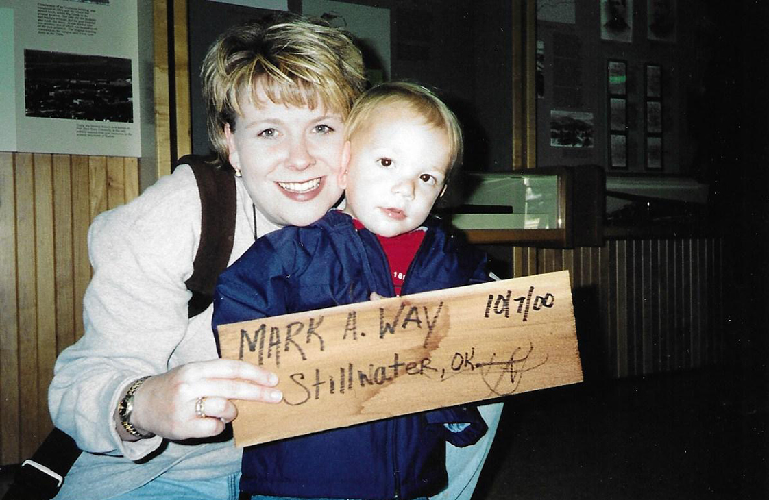 Kelly Way and her son Mark.