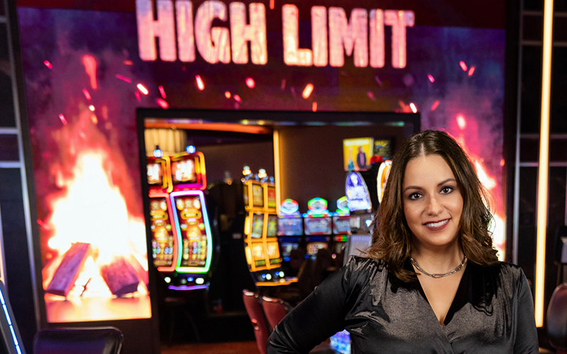 Kimberly Pearson, a Cherokee, Osage and Law tribal member and Spears Business alumna, stands on the floor of Osage Casinos as the first female CEO.