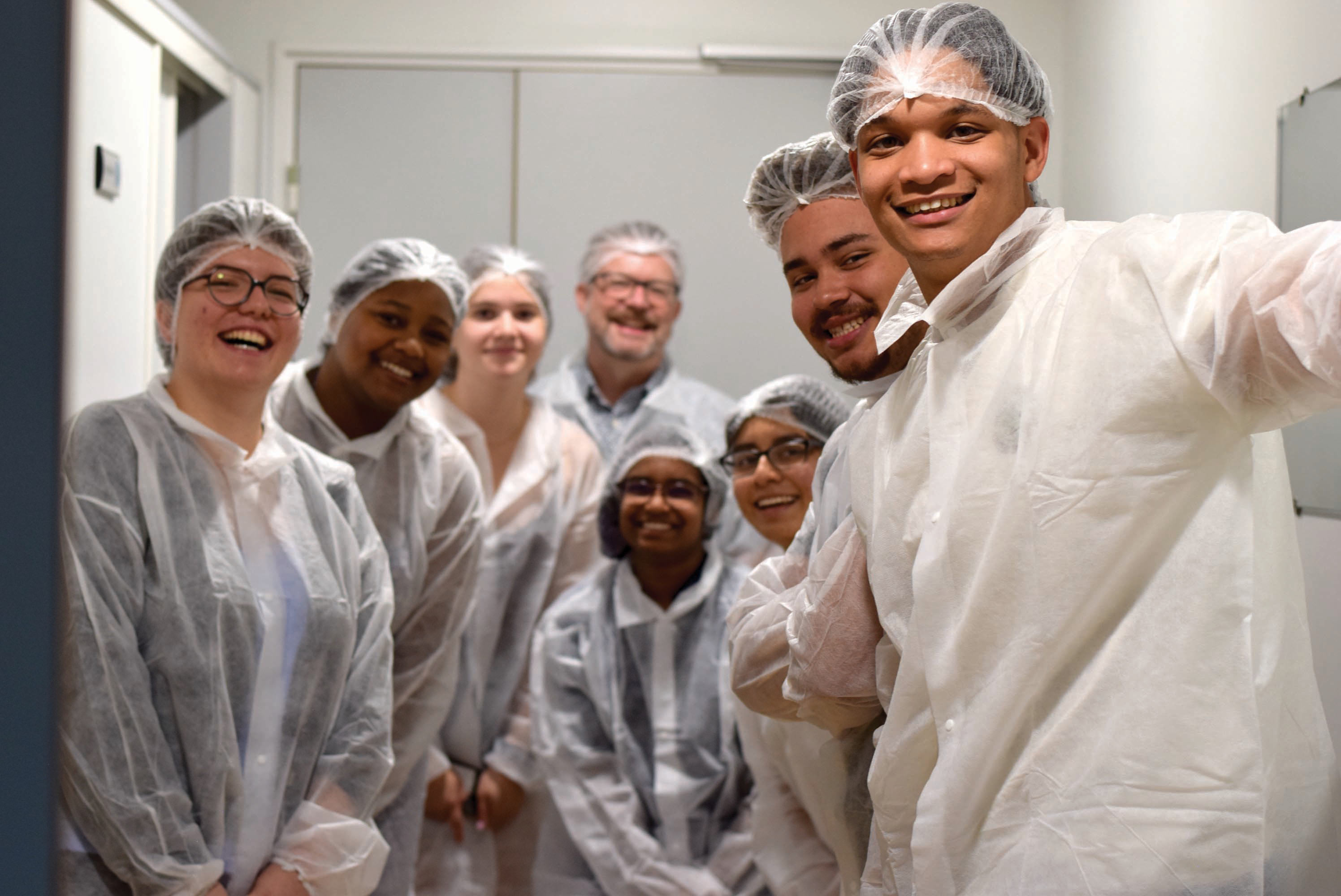 OSU students tour the Sothy’s plant in Ussac, France. The plant produces 400 tons of cosmetics annually, and through its efforts to meet U.N. Sustainability Goals, the facility has achieved a 40% reduction in energy usage going back to 2014.