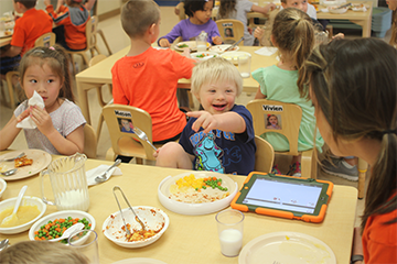 Students and teachers in the classroom