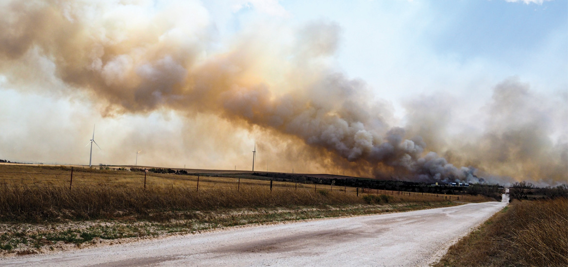 Wildfires raging across northwestern Oklahoma.