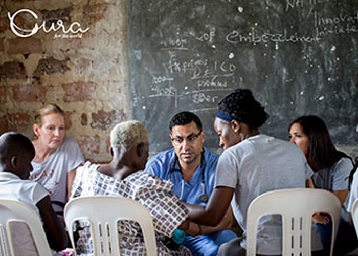 Cura team members treat patients in the Luwero District in Uganda.