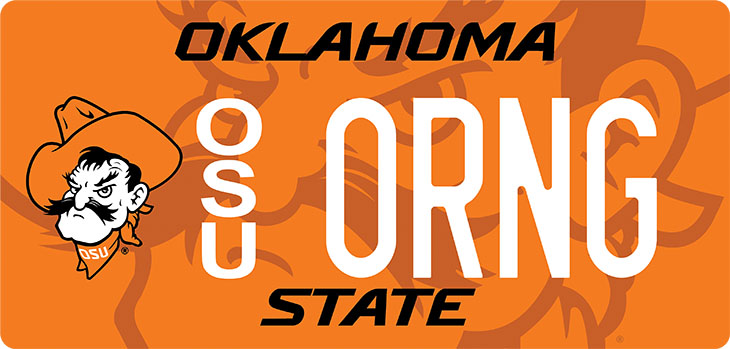 Oklahoma car tag