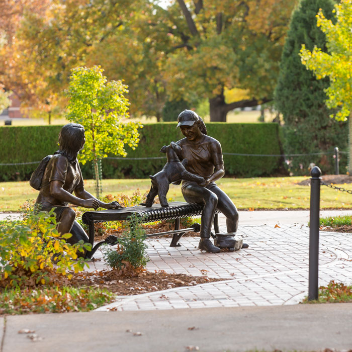 Jim Franklin's sculpture honoring Pete's Pet Posse