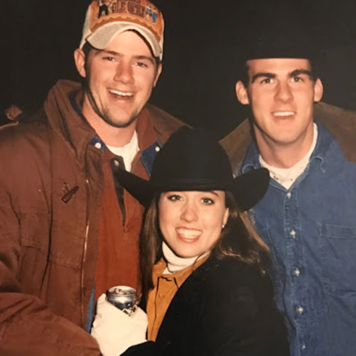 From left Hobie Higgins with Melissa Higgins and Kevin Stitt