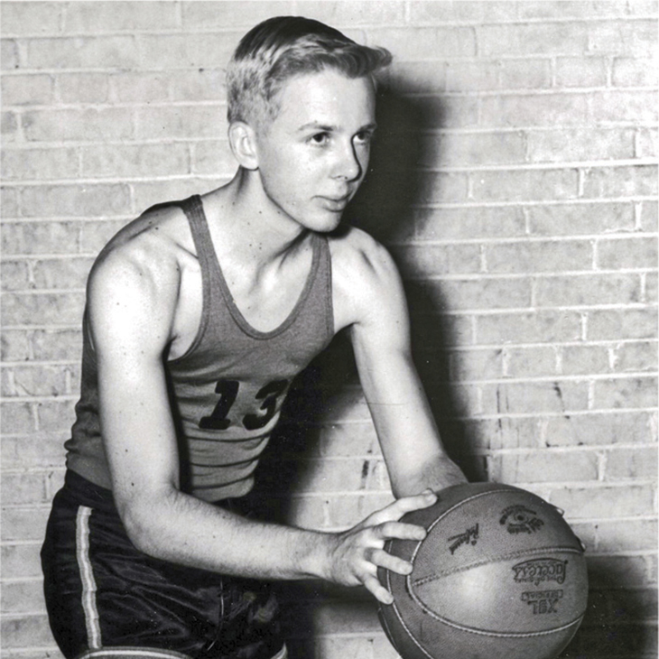 Boone playing basketball