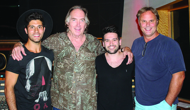 Country music duo Dan + Shay, musician Jim Horn and Scott Hendricks.