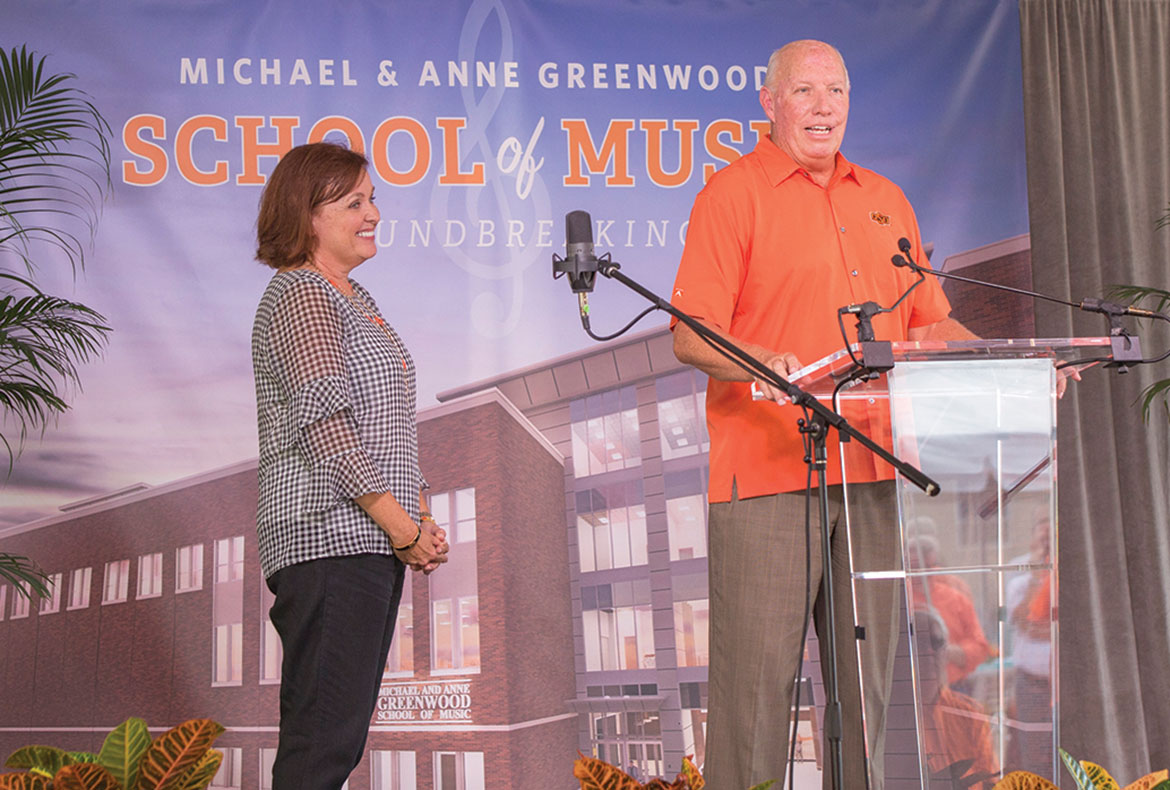 Michael and Anne Greenwood at the groundbreaking.