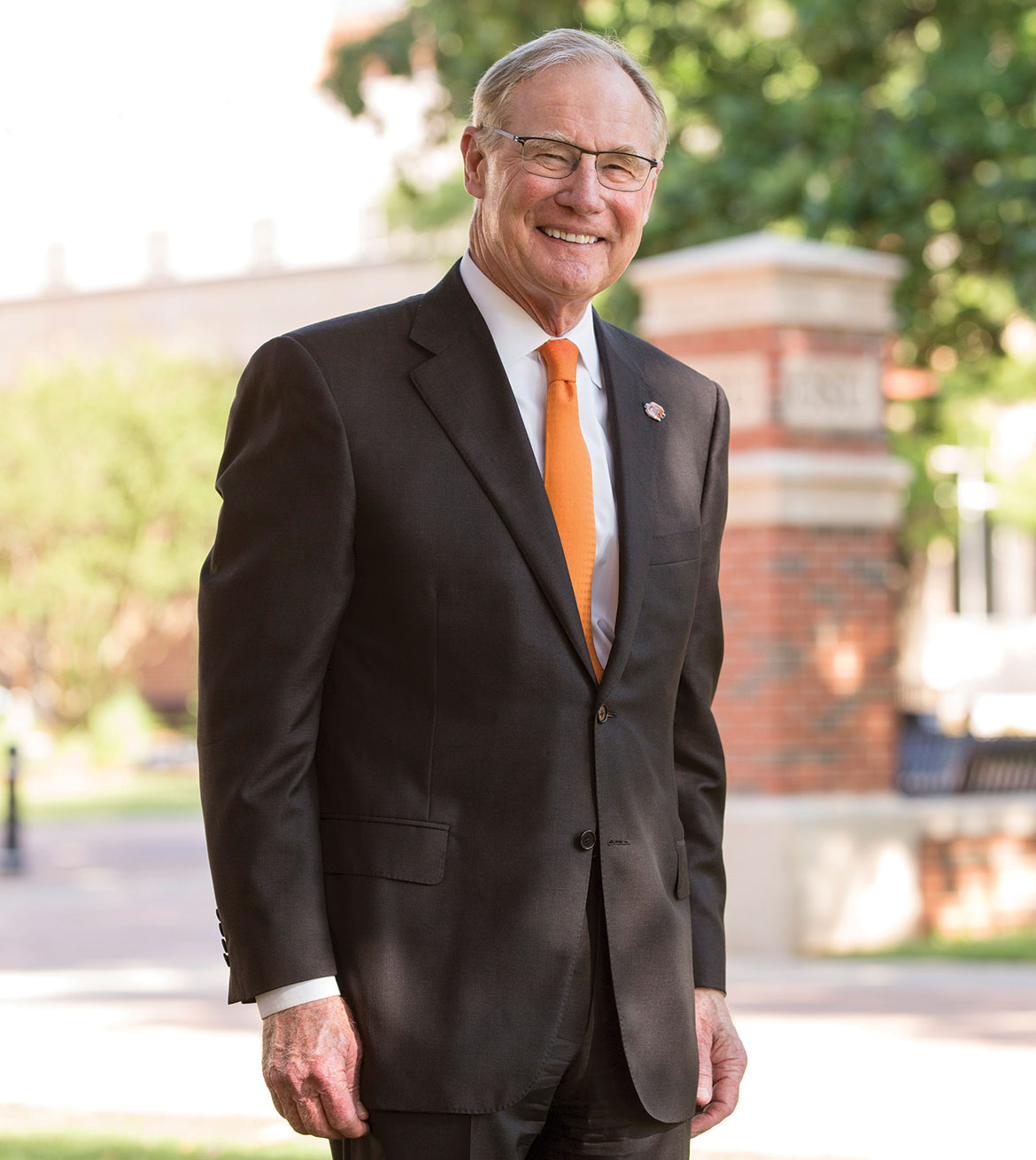 OSU President Burns Hargis on campus.