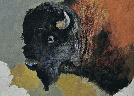 Buffalo painting by Gene V. Dougherty