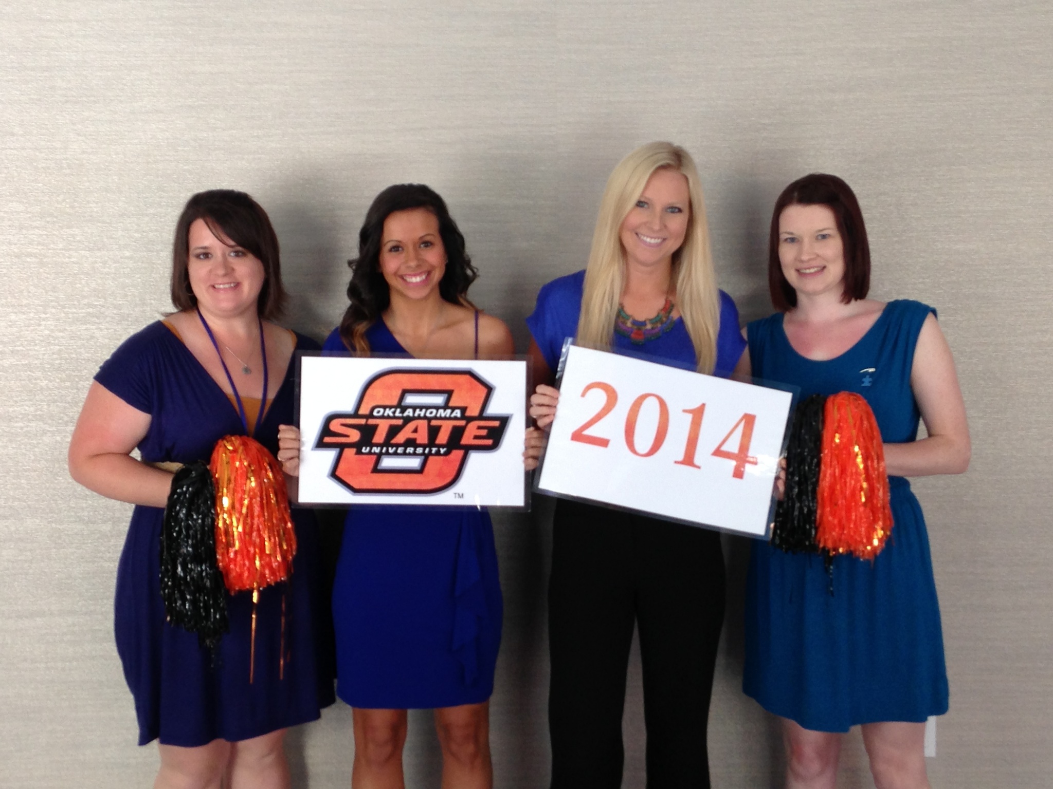 From left to right: Monta Johnson, Oklahoma City Alpha Xi Delta Alumnae Association President; Natasha Betanoff, Membership Vice President of the Iota Delta Chapter of Alpha Xi Delta; Stephanie Ward, President of the Iota Delta Chapter of Alpha Xi Delta; and, Lindsay Armstrong, Alumna of Alpha Xi Delta.