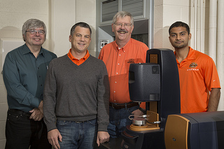 Chemical engineering professors Gary Foutch, Jim Smay and AJ Johannes, along with graduate student Jagdeep Podichetty, are members of a research team that recently received funding through Grand Challenges Explorations, an initiative created by the Bill & Melinda Gates Foundation.