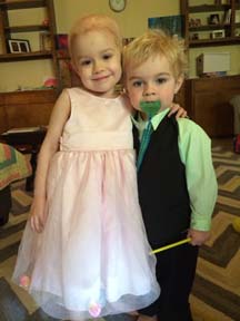 Ainsley with her brother George.