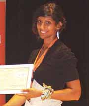 Second Place winner Medhavi Ambardar