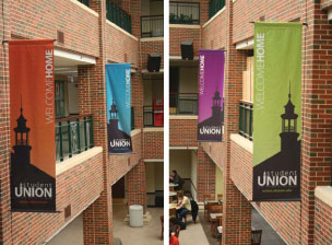 Banners and signs were one of the winning categories for Student Union Marketing at OSU.