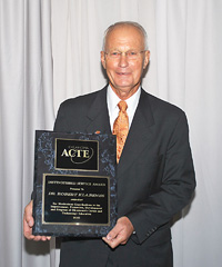Dr. Robert Klabenes, president of Oklahoma State University Institute of Technology – Okmulgee, received the Oklahoma Association of Career and Technology Education Distinguished Service Award