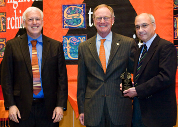 Mechanical and Aerospace Engineering Regents Professor Don Lucca was awarded the Eminent Faculty Award during Fall Convocation Tuesday. This award recognizes the highest level of scholarly achievement at OSU. Vice President David Bosserman, Dean Michael Lorenz and Dean Karl Reid also received the university Loyal and True Award.