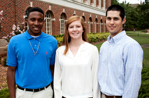 Three Oklahoma State University, (L-R) Jordan Knight, Kayla Davis and Kody Jones, students have been selected to receive honors at the 2012 Women of Color Science, Technology, Engineering and Mathematics Conference hosted by Career Communications Group Magazine.