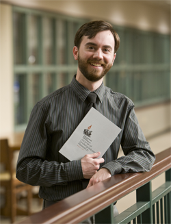 Tim O’Neil, graduate assistant in the Henry Bellmon Office of Scholar Development and Recognition, recently accepted the Recognition of Excellence award from the Oklahoma State Regents for Higher Education. The award was presented to OSU for its Freshman Research Scholars program.
