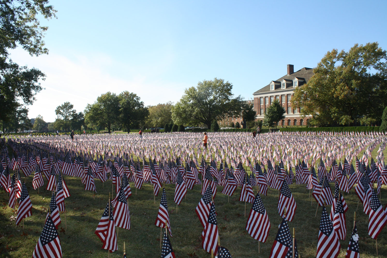 Flag display to kick off the week leading to Veterans Day at OSU